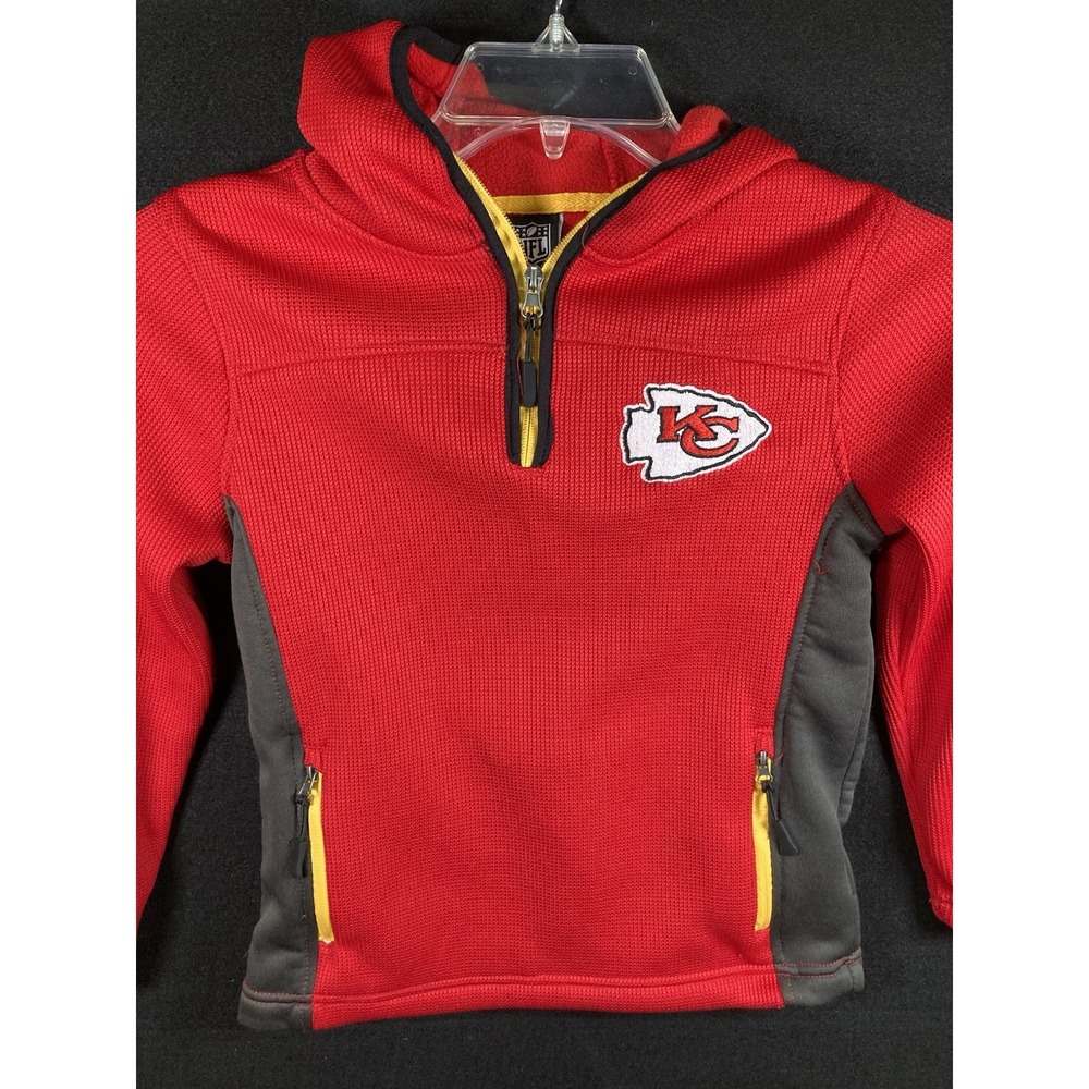 NFL Kansas City Chiefs Apparel Knit Red Hoodie Sweater Youth Size 8